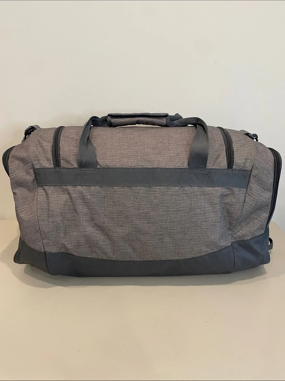 adidas Defender IV Duffel Bag Canvas Gray Orange Medium Gym Travel Luggage